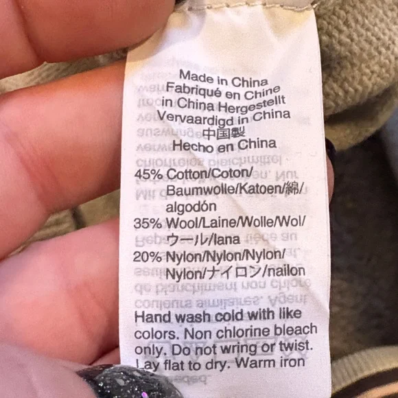 J. Crew Wool Cotton Blend Bell Sleeve Gray Pullover Sweater. Size Large - Picture 6 of 8